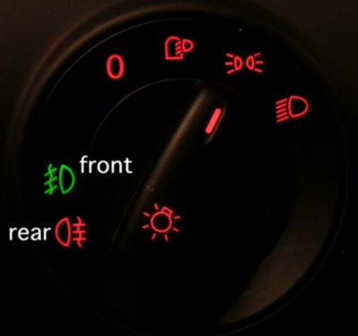 rear and front fog light symbol